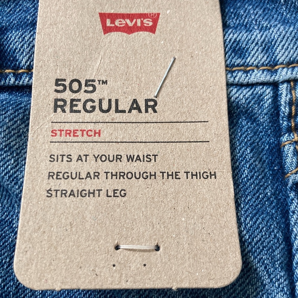 NWT LEVI'S / Mens 505 Regular Straight Jeans Size 34x32 - Picture 4 of 9